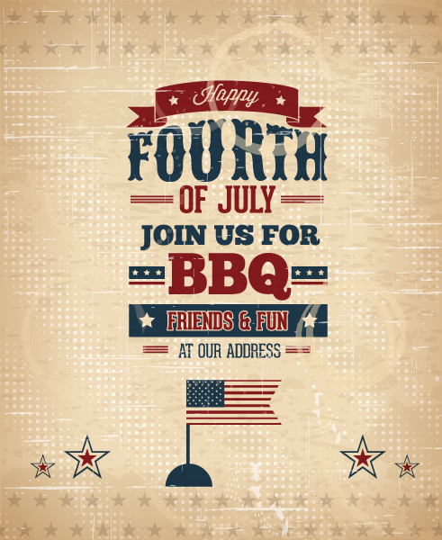 Brilliant July Vector Image: Fourth Of July Vector Image Illustration 1