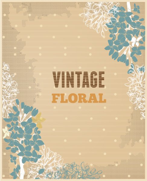 Astounding Spring Vector Image: Vintage Vector Image Illustration With Spring Flowers 1