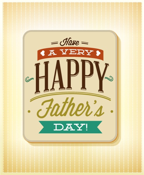 Best Vintage Vector: Fathers Day Vector Illustration With Vintage Retro Type Font And Card 1