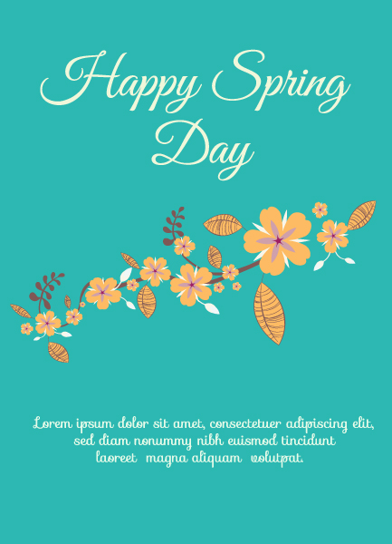Vector Vector Graphic: Spring  Vector Graphic Illustration With Flowers 1