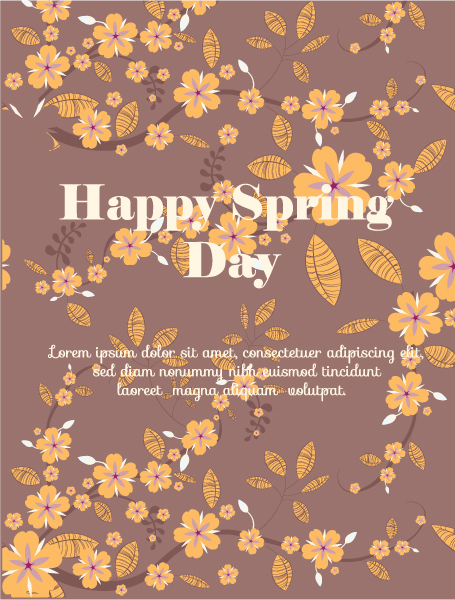 Illustration Eps Vector: Spring  Eps Vector Illustration With Flowers 1