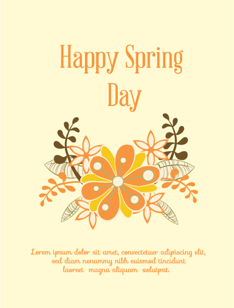 Unique Spring Vector Image: Spring  Vector Image Illustration With Flowers 1