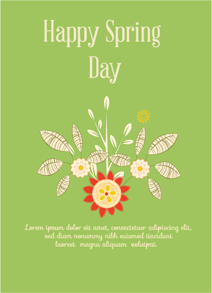 Surprising Vector Vector Background: Spring  Vector Background Illustration With Flowers 1