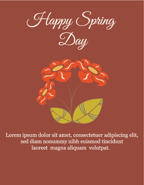 Spring Vector Image: Spring  Vector Image Illustration With Flowers 1