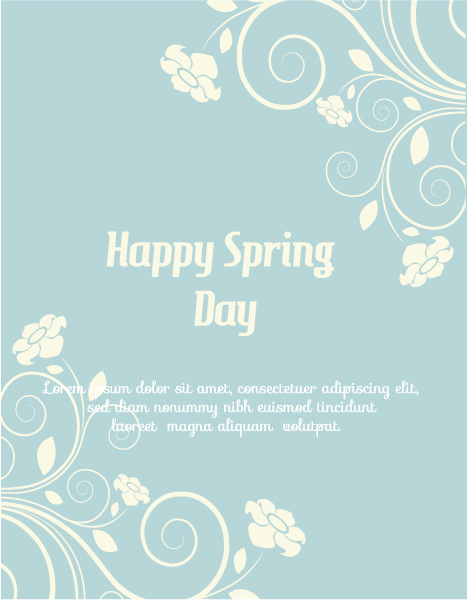 Insane Decorative Vector Background: Spring  Vector Background Illustration With Flowers 1