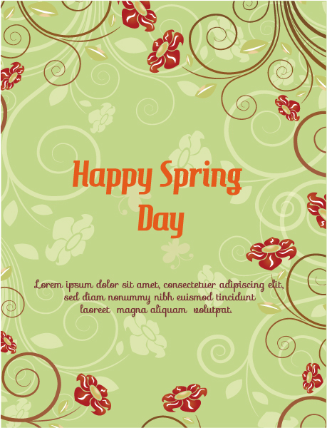 Bold Illustration Vector Image: Spring  Vector Image Illustration With Flowers 1