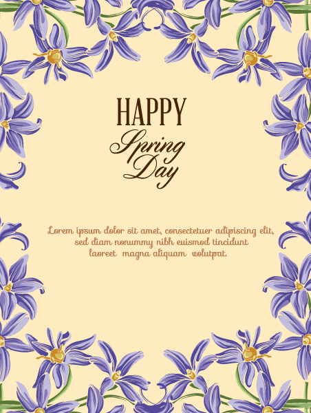 Amazing Spring Vector Design: Spring  Vector Design Illustration With Flowers 1