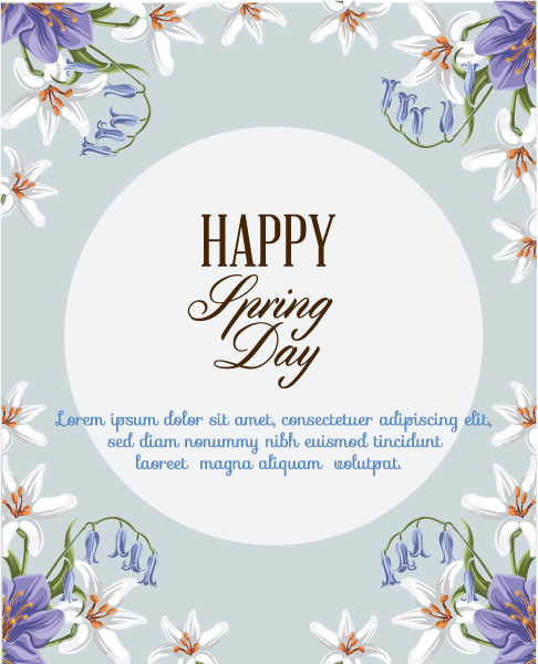 Vector Vector Graphic: Spring  Vector Graphic Illustration With Flowers 1