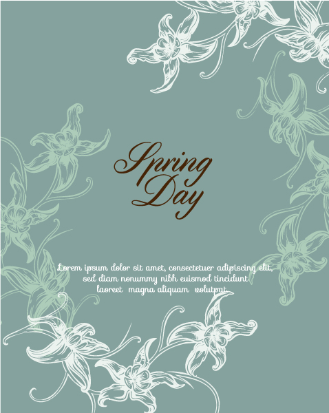 Awesome Flowers Vector Graphic: Spring  Vector Graphic Illustration With Flowers 1