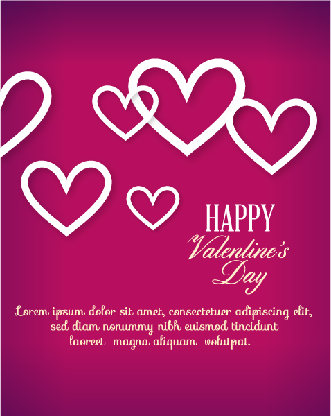 Exciting Illustration Vector Background: Happy  Valentines Day Vector Background Illustration With Heart 1
