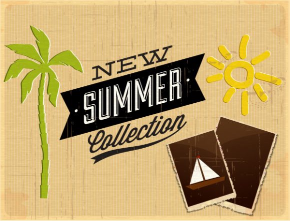 New Palm Vector Design: Summer Vector Design  Illustration With Palm Tree 1