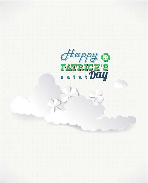 Exciting Passport Vector: St. Patricks Day Vector Illustration With Clouds 1