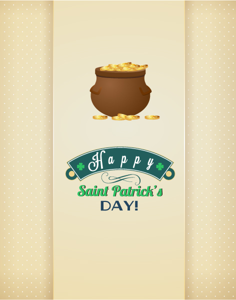 St., "patricks" Vector Illustration St. Patricks Day Vector Illustration  Pot 1