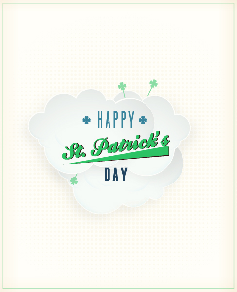 St., Clouds Vector Background St. Patricks Day Vector Illustration  Clouds 1