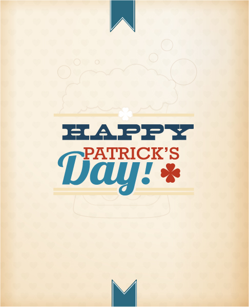 Day Vector Graphic: St. Patricks Day Vector Graphic Illustration With Robbon 1