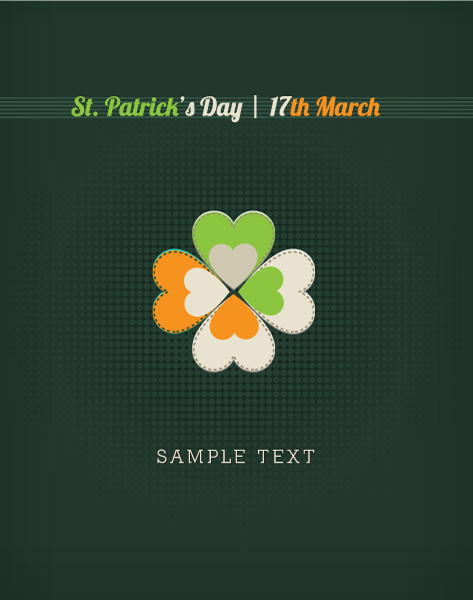 Clover, St., "patricks", Patrick, Sticker Vector Background St. Patricks Day Vector Illustration  Sticker Clover 1