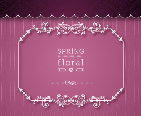 Floral, Frame Vector Floral Vector Illustration  Floral Frame 1