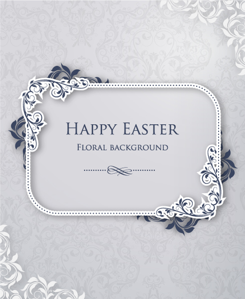 Smashing Frame Vector Graphic: Easter Vector Graphic Illustration With Floral Frame 1