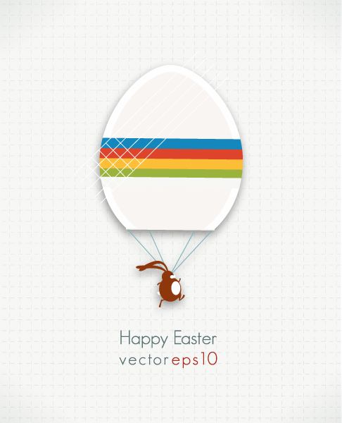 Download Bunny Vector Graphic: Easter Vector Graphic Illustration With Easter Egg And Bunny 1