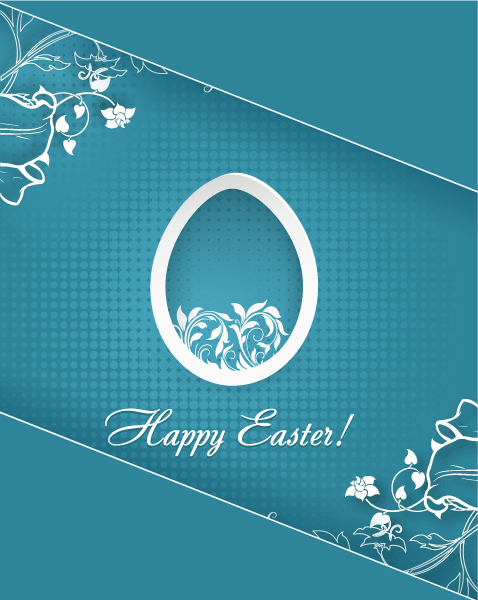 Best Cloud Eps Vector: Easter Eps Vector Illustration With Sticker Easter Egg 1
