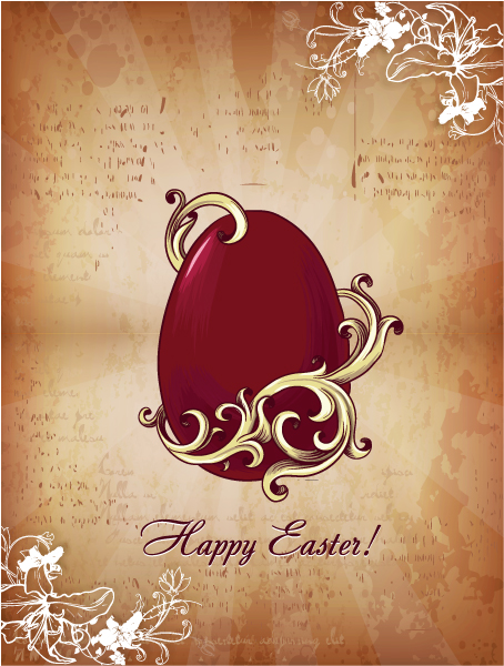 Lovely Egg Eps Vector: Easter Illustration With Easter Egg 1