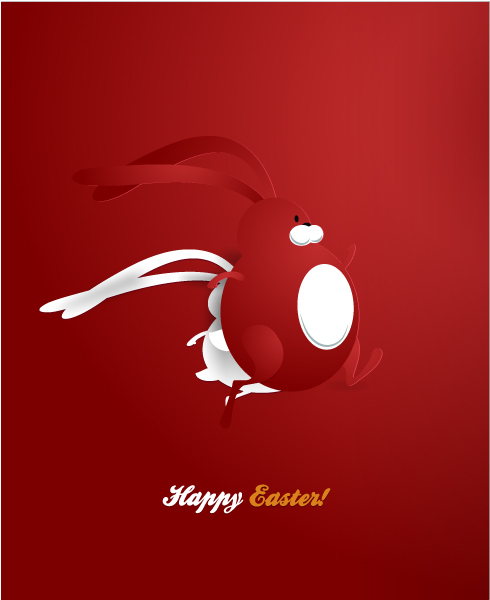 easter illustration with flowal background 1
