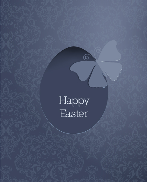 easter illustration with flowal background 1