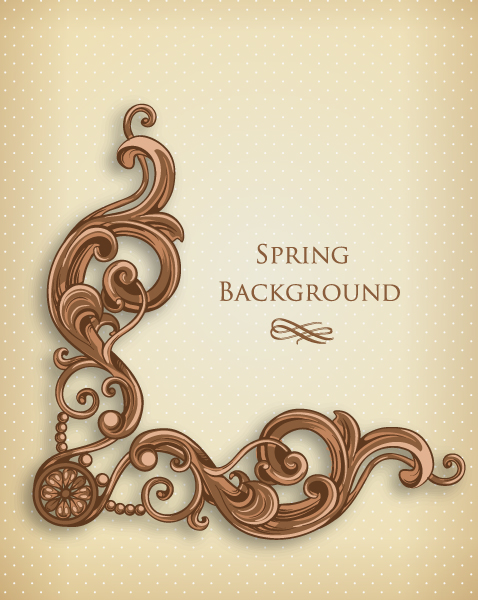 Exciting Floral Vector Background: Floral Background Vector Background Illustration With Spring Flowers 1