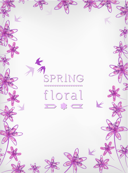 Exciting Floral Eps Vector: Floral Background Eps Vector Illustration With Spring Flowers 1