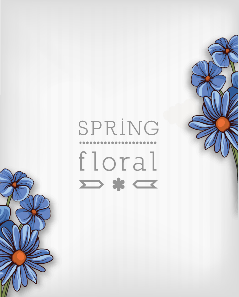 Flowers Vector Illustration Floral Background Vector Illustration  Spring Flowers 1