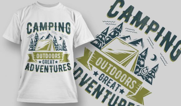 Camping outdors having adventures T-shirt design 1529 1
