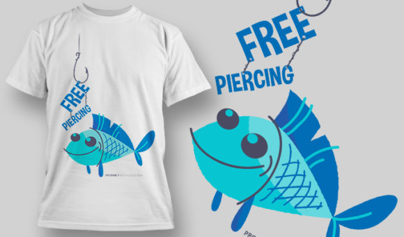Free piercing T-shirt design 1461 1