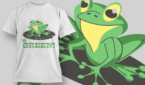 Be green T-shirt design 1462 1