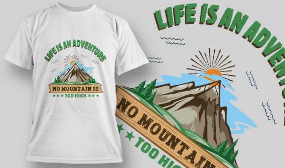 Life is an adventure T-shirt design 1532 1