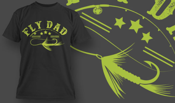 Fly dad T-shirt design 1523 1