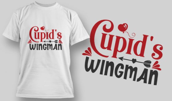 Cupid's wingman T-shirt design 1575 1