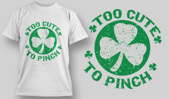 Too cute to pinch T-shirt Design 1590 1