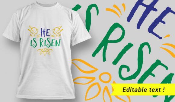 He is risen T-Shirt Design 12 1