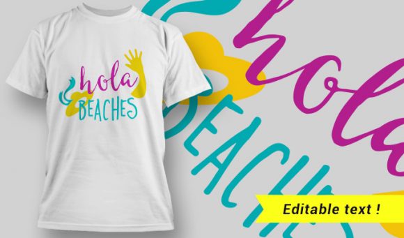 Hola beaches T-Shirt Design 4 1