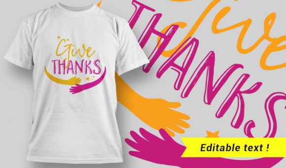 Give thanks T-Shirt Design 9 1
