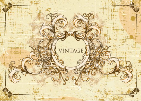 Download Floral Vector Graphic: Vector Graphic Vintage Frame With Floral 1