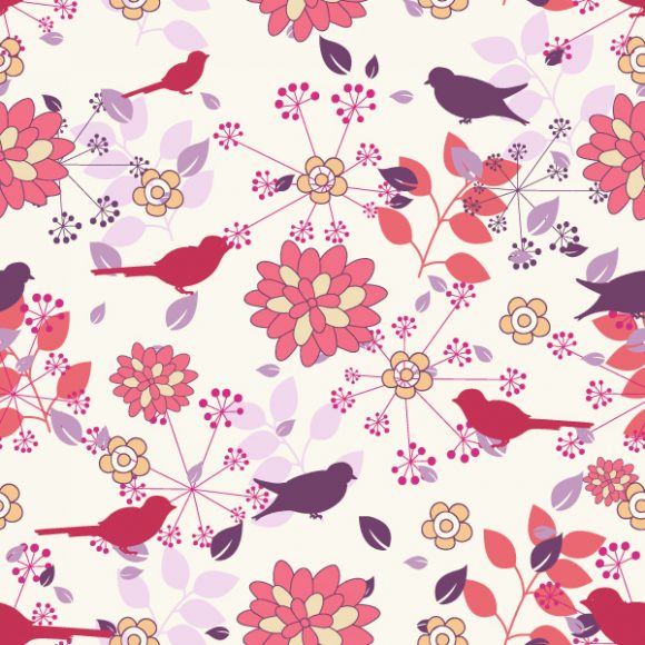 Floral Vector Image Vector Seamless Floral Background 1