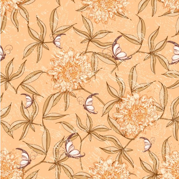 vector seamless floral background 1