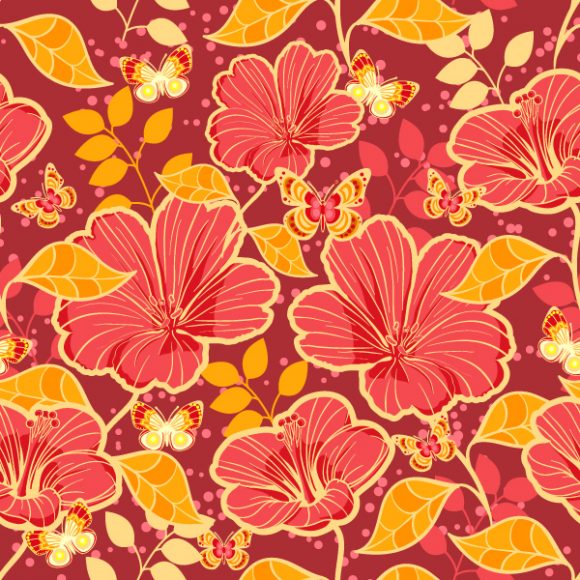 vector seamless floral background 1
