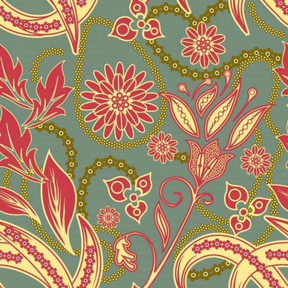Awesome Seamless Vector: Vector Seamless Pattern With Floral 1