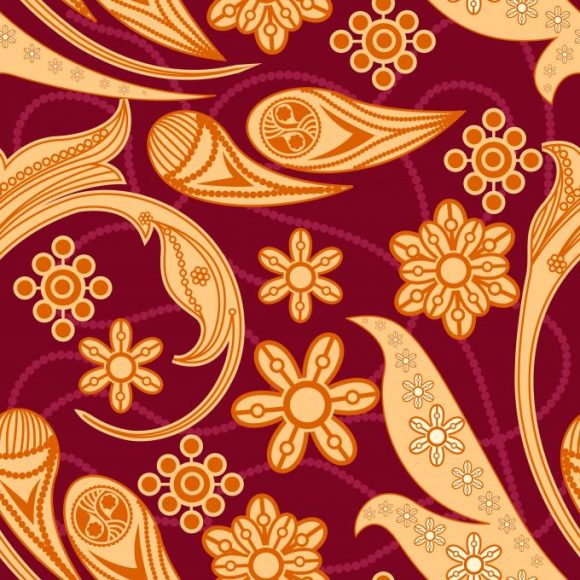 vector seamless pattern with floral 1