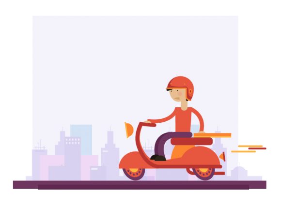 Flat, Delivery Vector Design Illustrated Flat Story 1