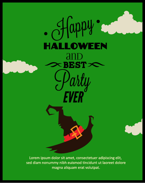 Shape Eps Vector: Halloween Eps Vector Illustration With Hat 1