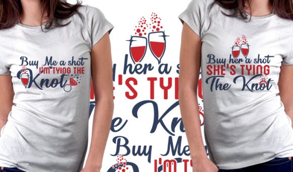 Bride / Bride's Drinking Team T-shirt Design 1621 1