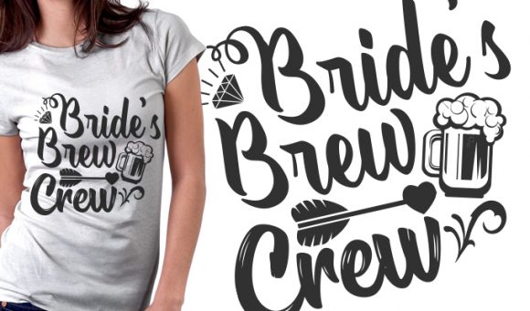 Bride's brew crew T-shirt Design 1622 1